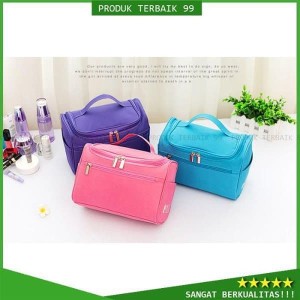 Tas Mandi Serbaguna Tas Travel Kosmetik Skincare Gantung Organizer Navy Tokopedia