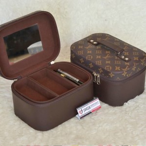 Makeup Pouch Tempat Kosmetik Cantik Motif Lv Mono Beatycase Tokopedia