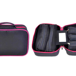 Cbb Cosmetic Brush Bag Tempat Kosmetik Dengan 5 Pouch Dengan Cermin Tokopedia