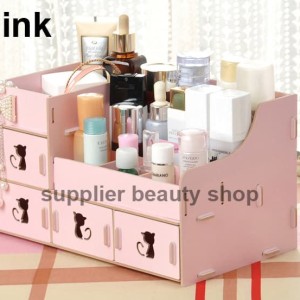 Rkk31 Rak Kosmetik Bahan Kayu Desktop Storage Kitty Cat Tokopedia