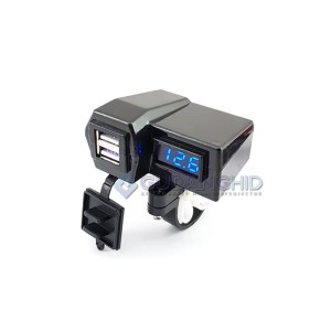 Voltmeter 2 Port Usb Charger Casan Hp Di Motor Tokopedia