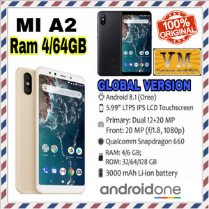 Xiaomi Mi A2 Mia2 4gb 64gb Androidone New Bnib Original Tokopedia