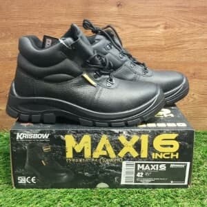 Krisbow Safety Shoes Maxi 6 Inch Hitan Sepatu Safety Sepatu Pengaman Tokopedia