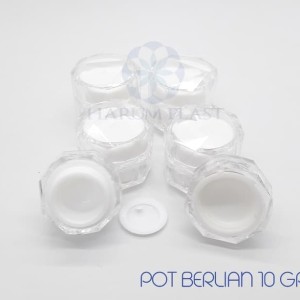 Termurah Pot Jar Cream Kosmetik Acrylic 10gr Gold Diamond Berlian Tokopedia