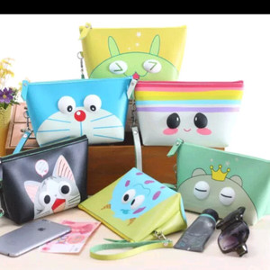 Tas Kosmetik Pouch Korea Kartun Lucu Tokopedia