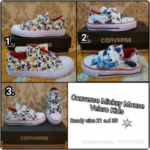 Converse Anak Model Perekat Sepatu Sekolah Santai Tokopedia