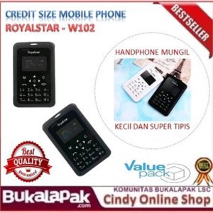Handphone Royalstar Credit Size Mobile Phone Hp Kecil Mungil Super Tipis Ukuran Kartu Kredit Kado Souvenir Stok Terbatas Tokopedia