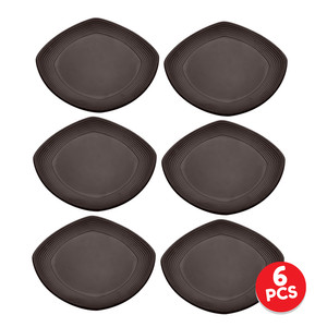 Piring Persegi Ulir 10 Inch 6 Pcs Premium Doff G2401ckt Cokelat Tokopedia