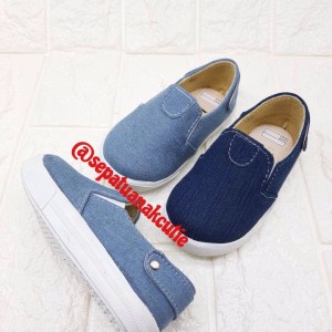 Sepatu Anak Balita Slip On Flat Shoes Hitam Tokopedia