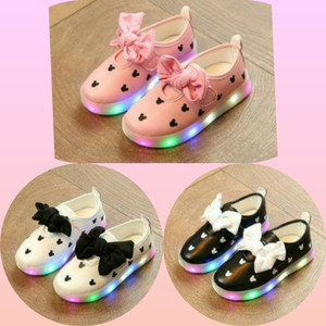Sepatu Anak Lampu Led Sz 21 25 Sepatu Sekolah Anak Cewek Cowok Sepatu Anak Perempuan Fila Nyala Tokopedia