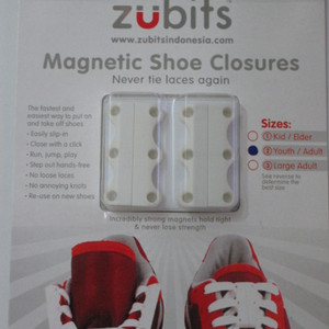 Zubits Magnet Tali Sepatu Lari Size 3 Putih Tokopedia
