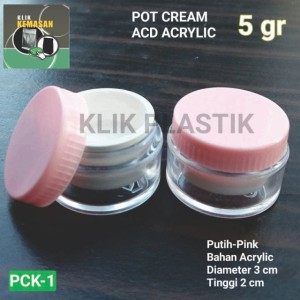 Kemasan Kosmetik Pot Acrylic Gold 10gr Tokopedia