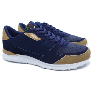 Piero Steel Runner Navy Brown White Tokopedia