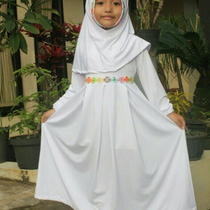 Baju Muslim Gamis Anak Putih Tokopedia