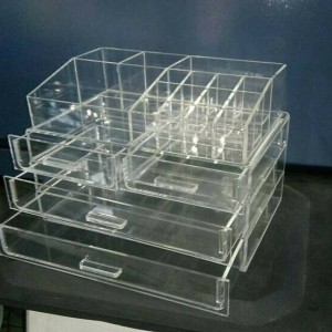 Tempat Kosmetik Akrilik V Display Acrylic Make Up Tokopedia