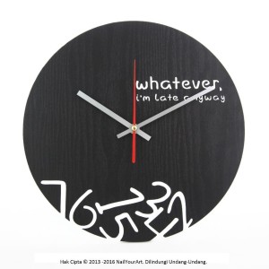 Jam Dinding Unik Artistik Whatever Wall Clock Tokopedia