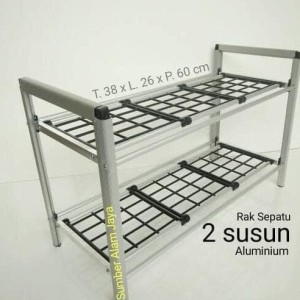 Rak Sepatu Aluminium 2 Susun Tokopedia