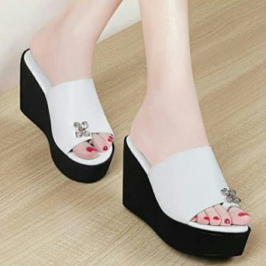 Sepatu Wanita Wedges Putih Tokopedia