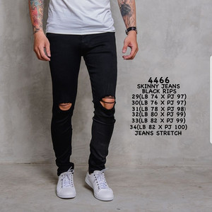 Celana Jeans Pria Hitam Pekat Tokopedia