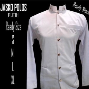 Jasko Putih Polos Formal Baju Koko Pria Tokopedia