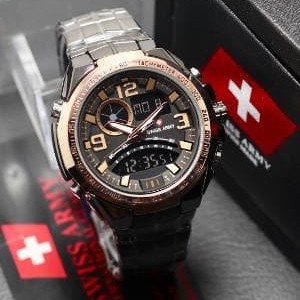 Jam Tangan Pria Elegant Exclusive Bonia Monster Premium Watch Sport Black Rosegold Limited Tokopedia
