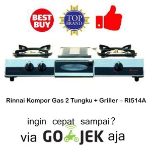 Rinnai Ri514a Kompor Gas 2 Tungku Griller Tokopedia
