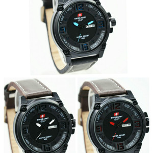 Jam Tangan Pria Swiss Army Kulit Tanggal Hari 7169