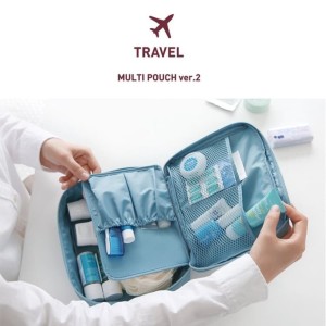Tas Kosmetik Multi Pouch Travel Bag Serbaguna Tokopedia