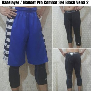 Celana Halfpants 3 4 Nike Pro Combat Baselayer Tokopedia