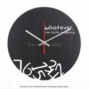 Jam Dinding Unik Artistik Whatever Wall Clock Tokopedia