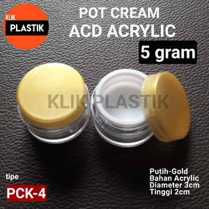 Kemasan Kosmetik Pot Acrylic Gold 10gr Tokopedia