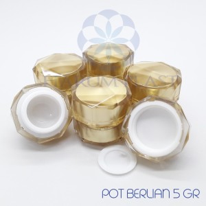 Termurah Pot Jar Cream Kosmetik Acrylic 10gr Gold Diamond Berlian Tokopedia