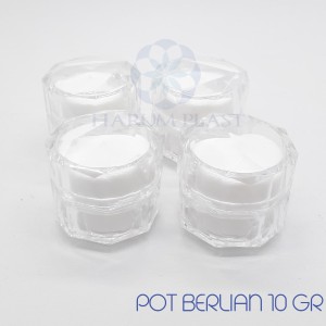 Termurah Pot Jar Cream Kosmetik Acrylic 10gr Gold Diamond Berlian Tokopedia