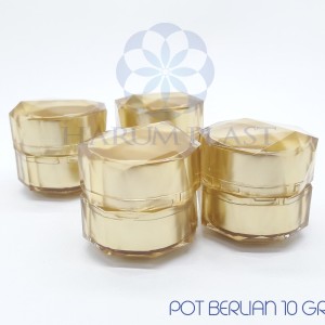Termurah Pot Jar Cream Kosmetik Acrylic 10gr Gold Diamond Berlian Tokopedia