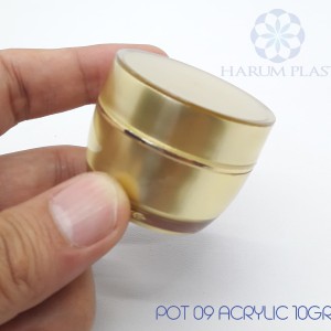 Termurah Pot Jar Cream Kosmetik Acrylic 10gr Gold Diamond Berlian Tokopedia