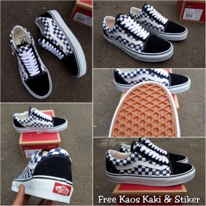 Sepatu Vans Old Skool Checkerboard Tokopedia