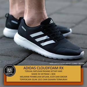 Sepatu Running Adidas Cloudfoam Pria Olahraga Sekolah Tokopedia