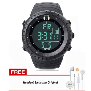 Murah Jam Tangan Pria Original Ots Sport Led Water Resistant 50m Hitam Tokopedia
