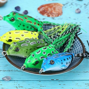 Jual Umpan Pancing bentuk Katak bahan silikon 2 mata kail