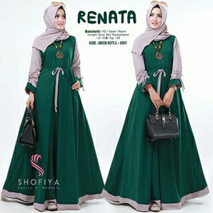 Renata Dress Baju Muslim Wanita Tokopedia