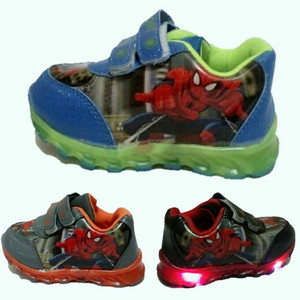 Sepatu Anak Spiderman Import Led Lampu Murah Sepatu Anak Laki Sepatu Anak Karakter Sepatu Sekolah Tokopedia