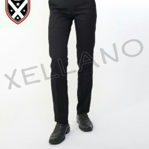 Celana Panjang Formal Xellano Vincen Pria Kantor Slimfit Bahan Drill Hitam Size 28 36 Tokopedia