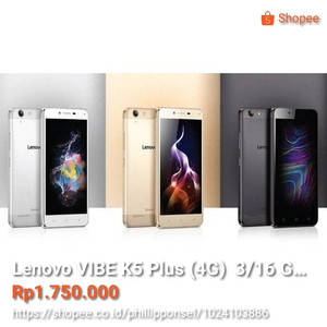 Lenovo Vibe K5 Plus 4g Ram 3gb Baru Garansi Resmi Tokopedia