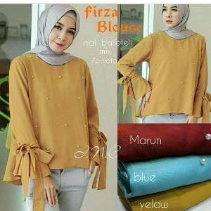 Mutiara Blouse In Baju Atasan Kerja Wanita Blouse Tunik Kemeja Muslim Tokopedia