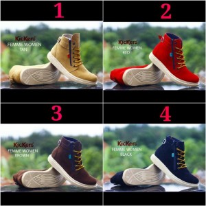 Sepatu Boots Wanita Kickers Femme Tokopedia