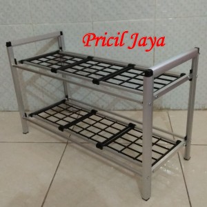 Rak Sepatu Aluminium 2 Susun Tokopedia