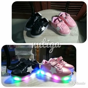 Sepatu Led Bayi Dan Anak Laki Laki Dan Perempuan Sepatu Sneakers Anak Dengan Lampu Menyala Tokopedia