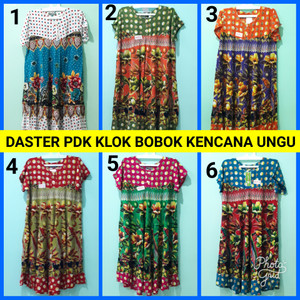 Daster Pendek Batik Kencana Ungu Model 25 Label Biru Daster Plisket Saku Tokopedia