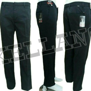 Celana Panjang Formal Xellano Vincen Pria Kantor Slimfit Bahan Drill Hitam Size 28 36 Tokopedia
