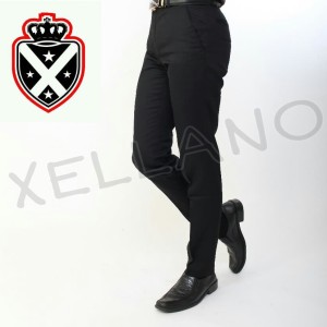Celana Panjang Formal Xellano Vincen Pria Kantor Slimfit Bahan Drill Hitam Size 28 36 Tokopedia